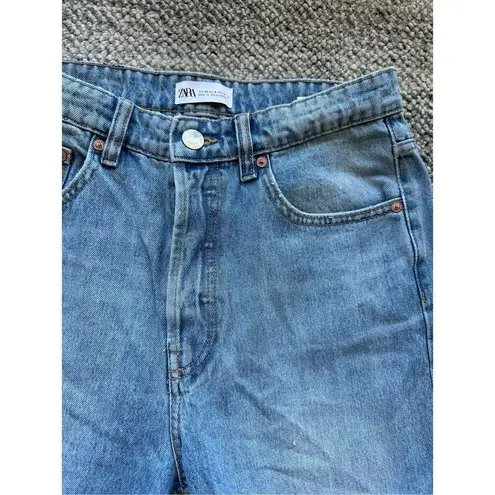 ZARA  High Waist Straight Leg Light/Medium Wash Jeans