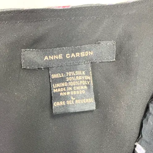 Anne Carson Silk Burnout Blouse Womens Large Floral Boho Whimsigoth Fairycore