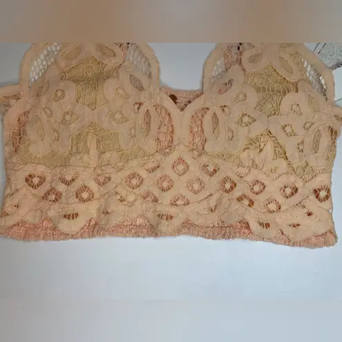 Intimately Free People NWT Adella Bralette in Electric Nectar Orange Mot Size S