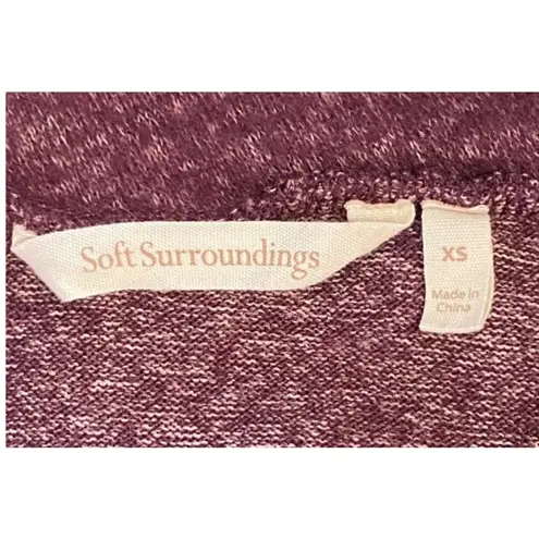 Soft Surroundings Burgundy Ava Cowl Neck Athleisure Pullover Top ~ Women's SMALL