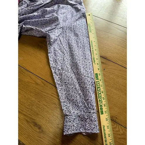 Duluth Trading Shirt Women Size 2X Purple Floral Button Up Casual Comfort