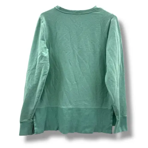 L.L.Bean Split Hem Pullover Sweatshirt Women’s Size Small Sea Green Heather Cozy