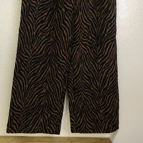 Rumored Jagger Trouser Pants Womens XS Brown Espresso Zebra NWT