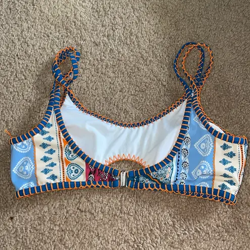 Colorful Patchwork Women's Top size small Aztec top western Blue