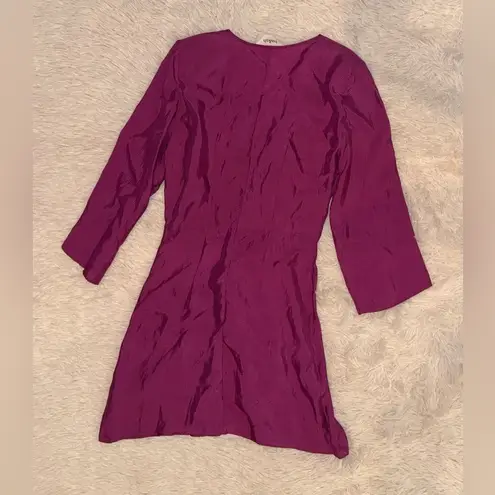 Ba&sh NWOT Gothie Twist Long Sleeve Purple Mini Dress sz S