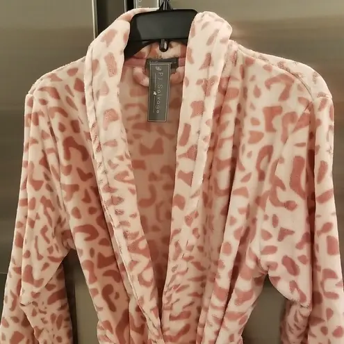 💕PJ SALVAGE💕 Robe ~ Blush Pink Animal Print Large L NWL