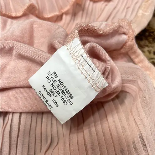 Y2K Pink Pleated Lace Trim Layering Tank Top