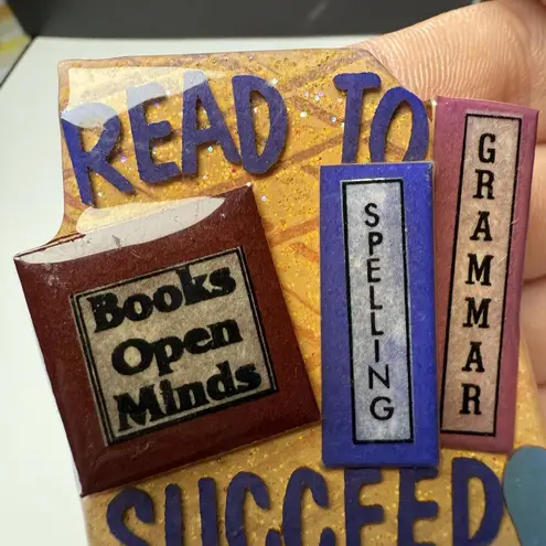 Read To Succeed Book Pins By Lucinda Brooch Pin Handcrafted Hand Made