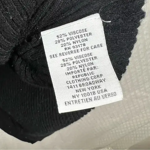 Magaschoni Black Ribbed Bodycon Midi Dress