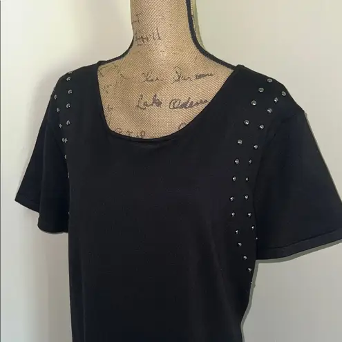 Ashley Stewart Elegant Black Studded Dress