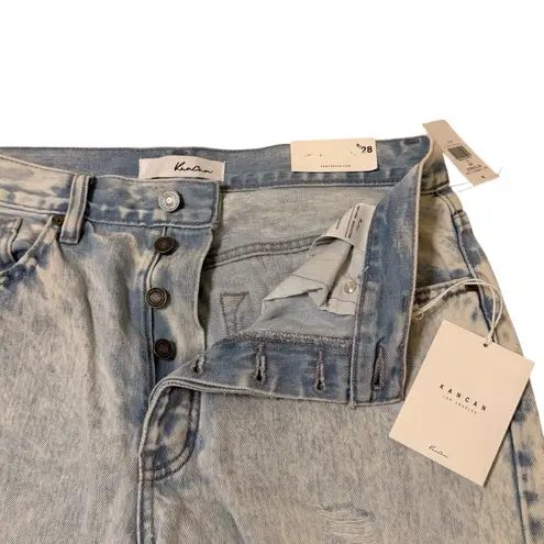 Kancan X Buckle Women’s 28 90’s Boyfriend Baggy Jeans Distressed Light Wash NWT Blue