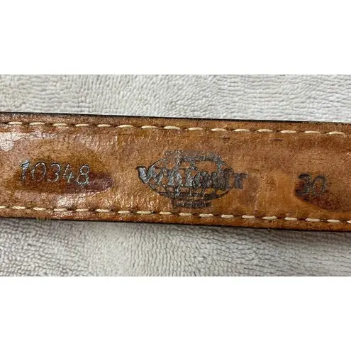 Ladies Western‎ Cowgirl Tooled Brown Leather Patsy Belt Size 30”