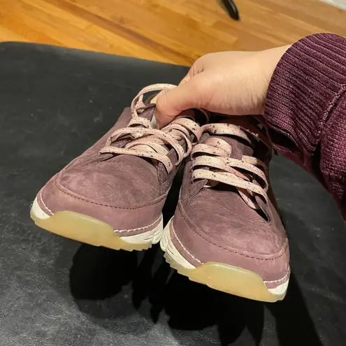 Clarks By Trigenic All Leather Active Sport Athletic Sneakers Daily Walk Low Top Lace Tie Shoes