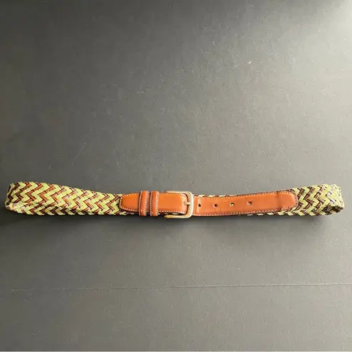 Genuine Leather Braided Belt Sz L