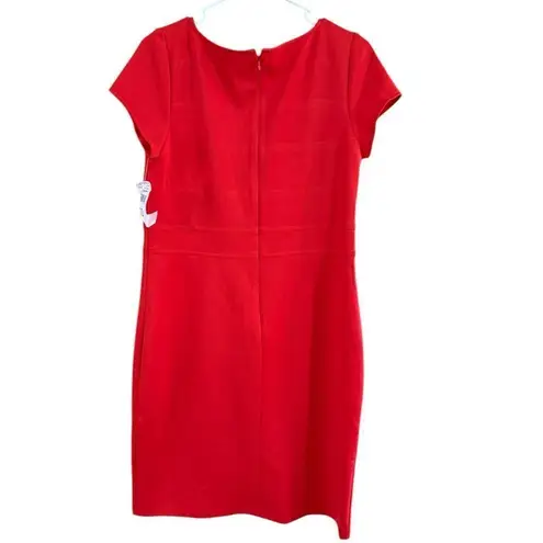 Studio One Red Short Sleeve Dress Size 10 NWT