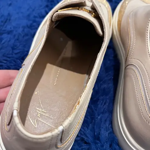 Giuseppe Zanotti Leather Studded Slip-On Sneakers Womens 10