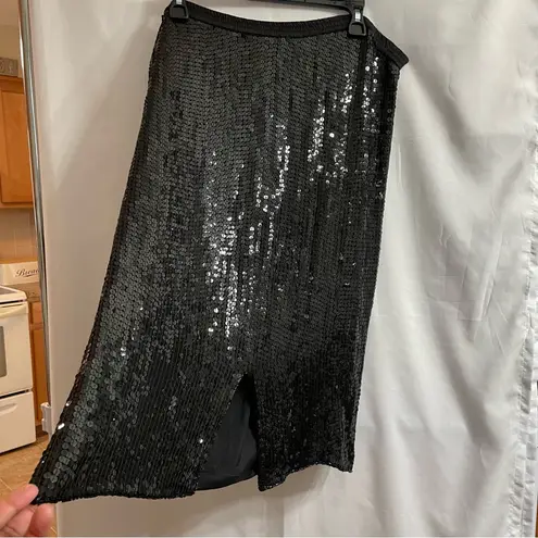 Elegant Women’s Black XL Sequin Skirt Event Cocktail Party Holiday Dance**READ**