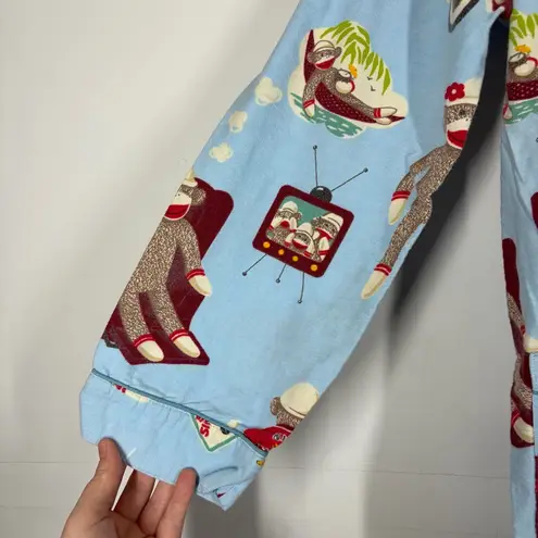 Nick & Nora Sock Monkey Pajama Set Size Small