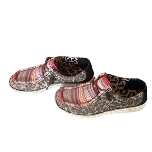 Justin Boots Justin Hazer,leopard/Serape Print Size 7.5