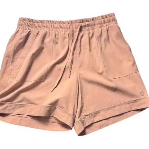 Mondetta Outdoor Project Tan Athletic Shorts Lightweight Elastic Waist Sz M
