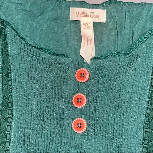 Matilda Jane Down in the Valley Green Sleeveless Maxi Dress size Medium