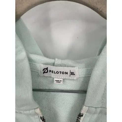 Peloton Sunburst Tie Dye 1/2 Zip Hoodie Women XL Blue Athleisure Athletic