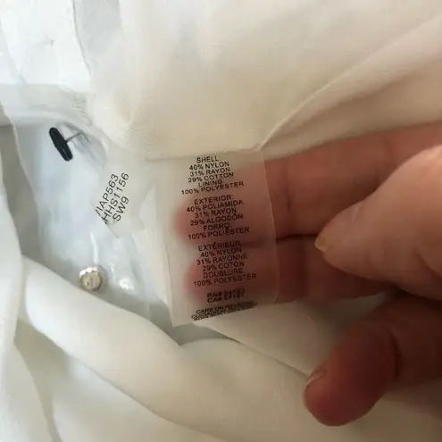 Karl Lagerfeld Ivory Lace Trumpet Sleeve Top S