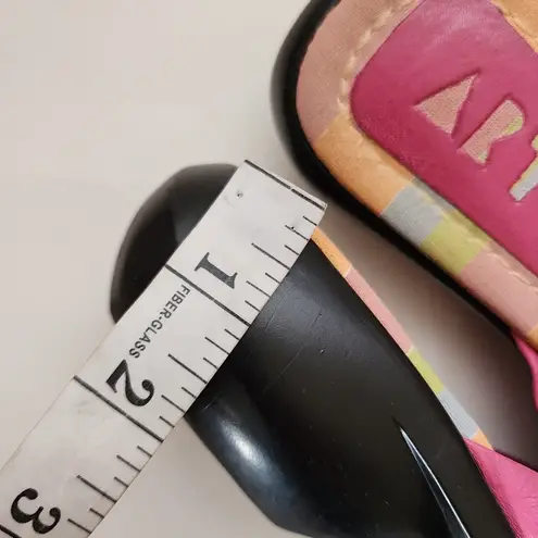 Vintage Art Effects 90s Pink Leather Knotted Slide Sandals Size 7