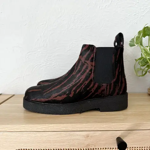 STAUD | NWOT Palamino Animal-Print Fur Chelsea Booties $425 Size 39