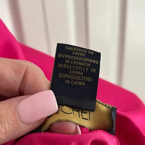 RACHEL Rachel Roy Fuchsia Button Down Shirt Satin Look shirt Size Large Pink