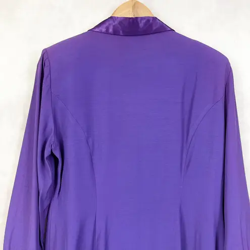 Vintage Alix Taylor Womens Shirt Dress Size 10 Retro 80s Purple Minimal READ Purple