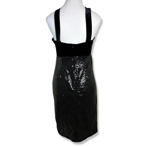 ⭐️SEXY Sequin Halter Dress with Metal Chain Fringe Black