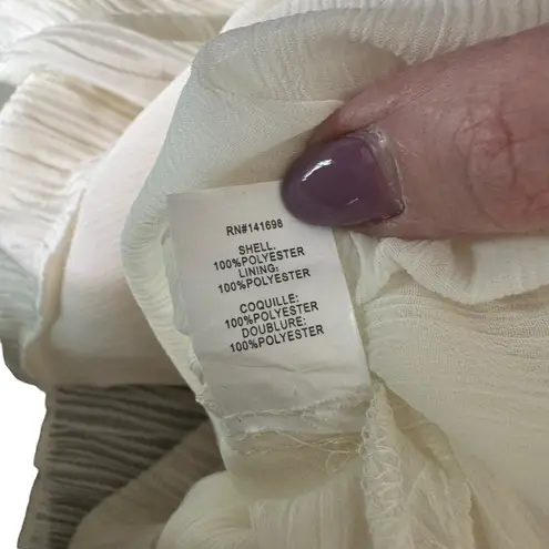 Ramy Brook - NWT Luella Pleated Chiffon Handkerchief Midi Dress Sz M