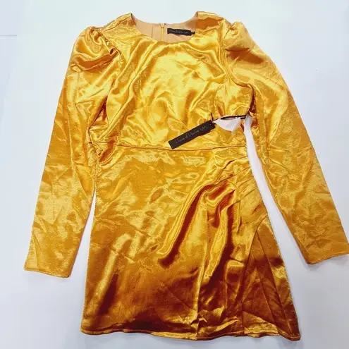 House of Harlow 1960 x REVOLVE Krisha Mini Dress in Yellow Gold XL