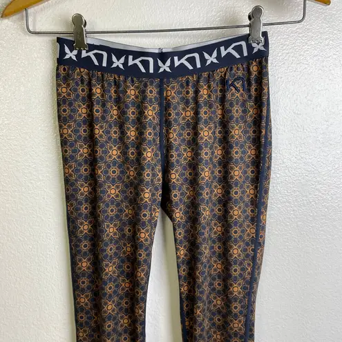 Kari Traa Leggings Small Womens Printed Hiking Running Jogging Outdoors Camp Orange