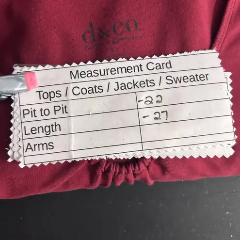 Denim And Co Womens Tunic Blouse Size L Wine Fall Modern Twist Classic Silhoutte Red Size L