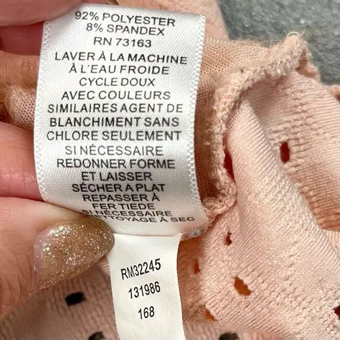 Melissa Paige Pink Eyelet Bell Sleeve Blouse XL