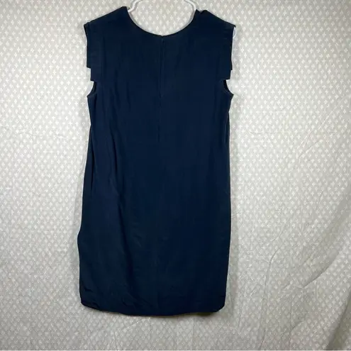 ALLSAINTS All Saints Dark Blue Silk Blend Tunic Top