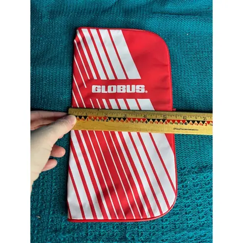 shoulder bag Globus red white passport wallet vintage