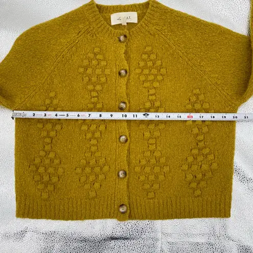 The Great Diamond Bobble Cardigan Sweater Alpaca Bubble Green Yellow Size 0 - Image 10