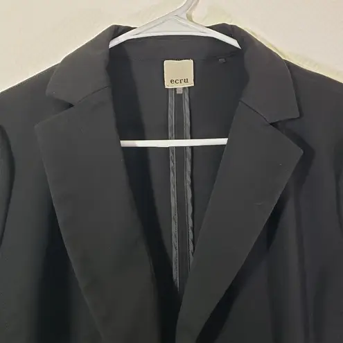 Ecru Women's Size 10 Black Solid Blazer, Work, Fitted, Dress Jacket