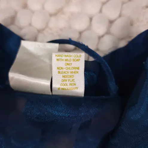 Victoria's Secret Vintage  1980's Nightgown & Robe Teal Sz Large