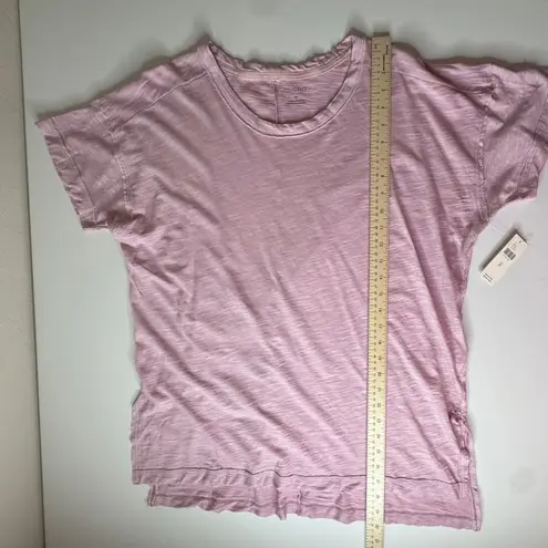 Pilcro NWT Anthropologie Slub Cotton Tee Medium Pink Soft Stretch Staple Relaxed