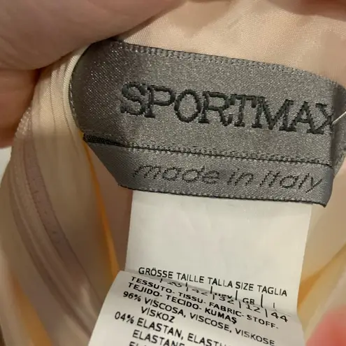 Sportmax Watercolor Floral Sheath
Dress cream designer Italy fall formal evening Red Size 10