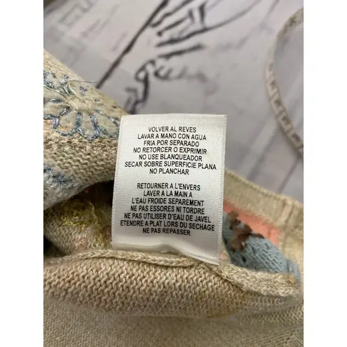 Alfred Dunner Embroidered Sweater Women PM Short Sleeve Crew Neck Floral Grandma Size undefined