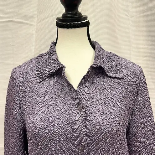 Donna Toran Vintage Crinkle Purple Jacket - Size M