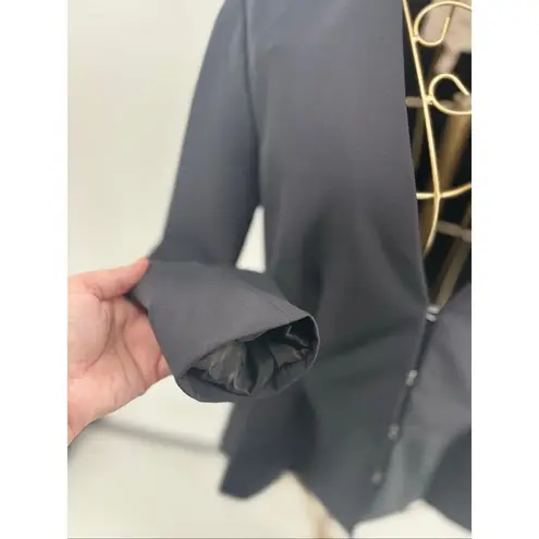 Rebecca Taylor Black Peplum Jacket Hook Eye Closure Blazer Women’s Size 6