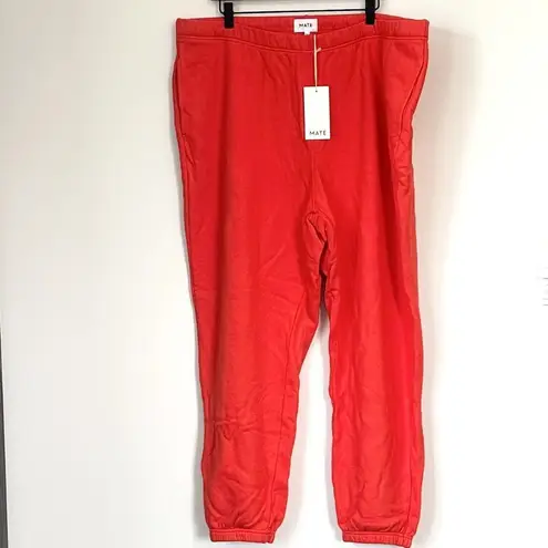 Mate the Label NEW Organic Red Fleece Relaxed Pocket Sweatpants - 3X