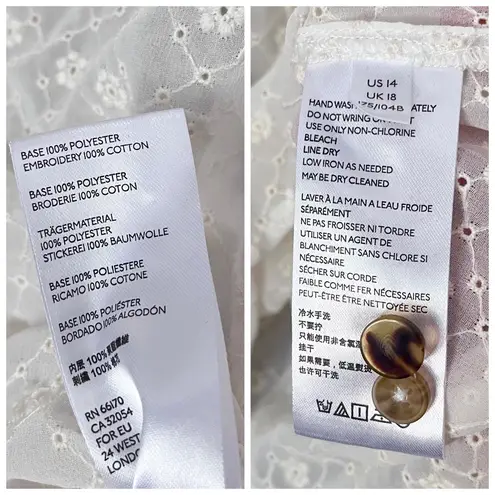 Maeve Anthropologie Laila Romantic Ruffled Eyelet Lace Wrap Blouse 14