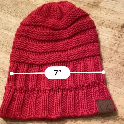 C.C Women’s OS 100% Acrylic Hot Pink Chunky Cable Knit Beanie